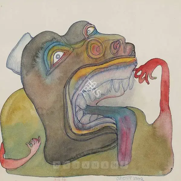 Jogen Chowdhury (Artist), Untitled, 1982, Painting