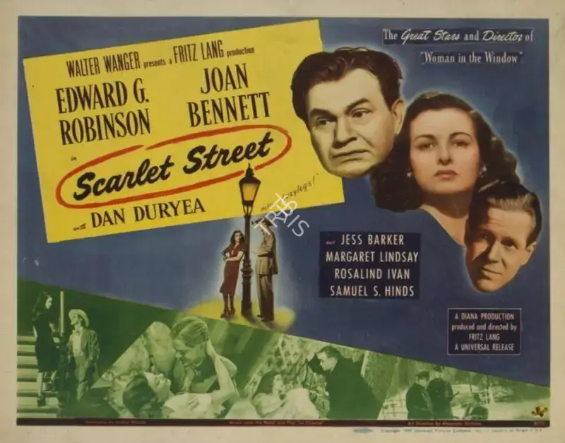 Milton R. Krasner (Cinematographer), Scarlet Street, 1945, Lobby Card
