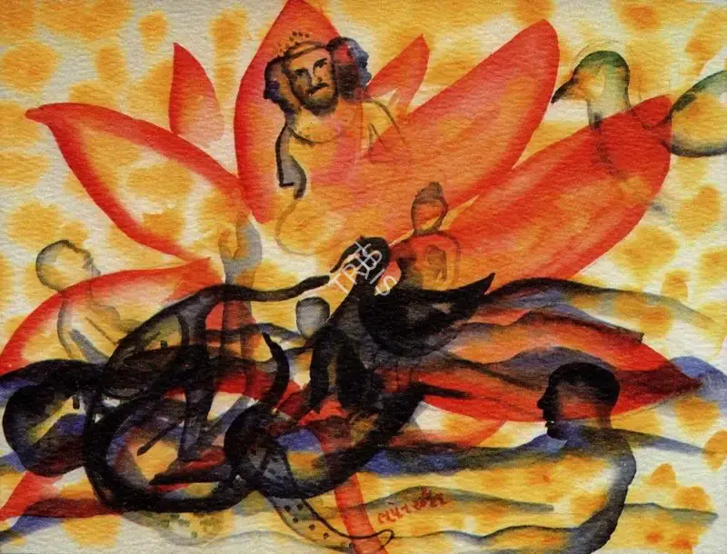 Bhupen P. Khakhar (Artist), Saraswati, 1995, Painting