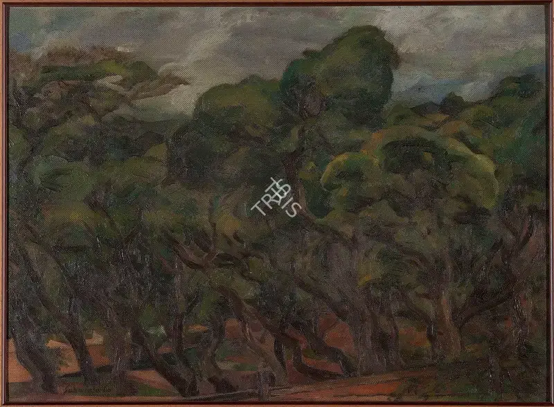 Jehangir Sabavala (Artist), Treescape - Mahabaleshwar, 1960, Painting