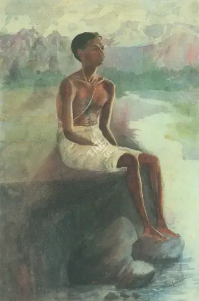 S.L. Haldankar (Artist), Brahmin Youth, Painting