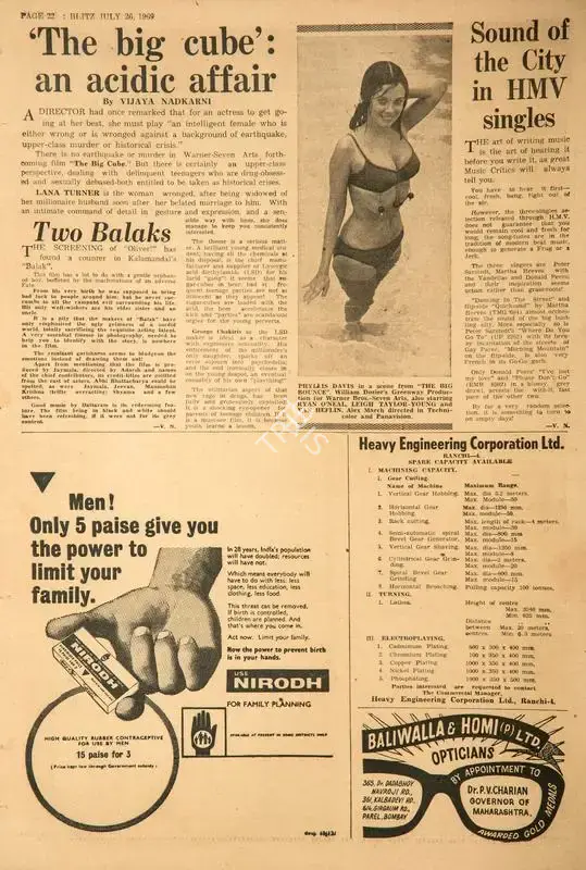 Vijaya Nadkarni (Reviewer), Two Balaks, 1969, Film Review