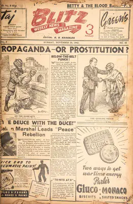 R.K. Karanjia (Editor), Blitz, 1942, Magazine