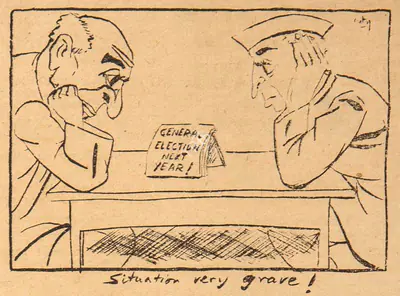 Basu Chatterjee (Cartoonist), Situation Very Grave !, 1950, Cartoons