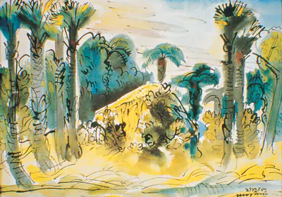 Ramkinkar Baij (Artist), Landscape Series, 1940, Painting
