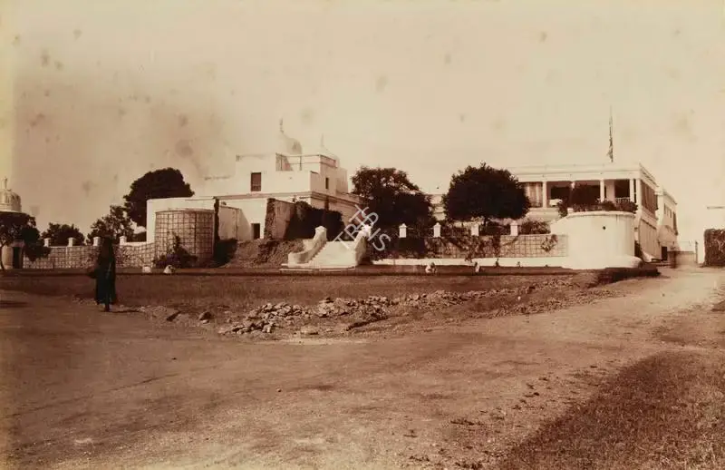 Lala Deen Dayal (Photographer), Residency rear view Odeypur, 1890, Antiquarian Photograph