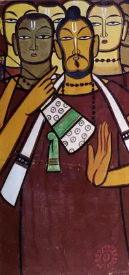 Jamini Roy (Artist), Kirtan: Baul Singers, 1935, Painting