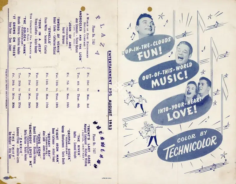 Richard Quine (Director), Rainbow 'Round My Shoulder, 1952, Handbill