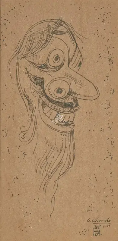 Shiavax Chavda (Artist), Untitled, 1951, Drawing