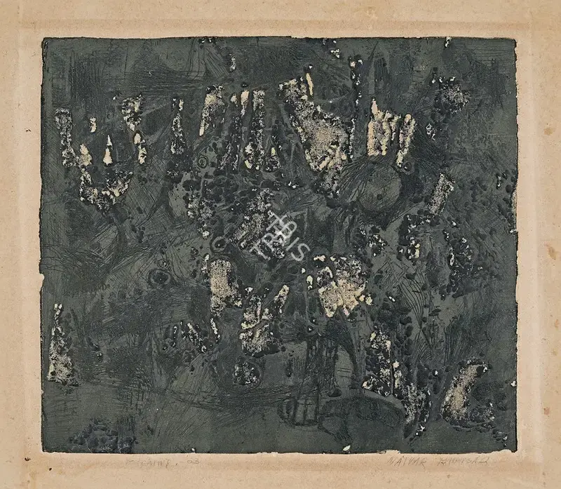 Natvar Bhavsar (Artist), Untitled, 1953, Graphic Art
