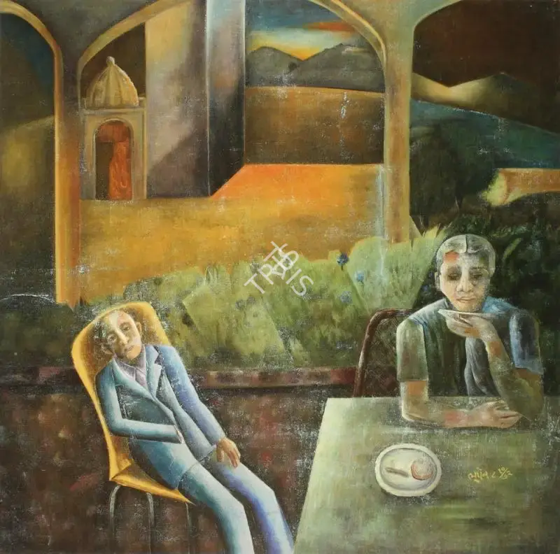 Bhupen Khakhar (Artist), The Twosome, 1972, Painting