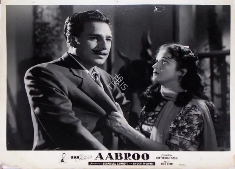 Khushi Mulvani (Producer), Aabroo, 1956, Lobby Card
