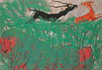 Ambalal, Amit (Artist). Vana-Vihar, 2002 | Painting, Os.Mum/02.12.14, 2014 · Osian's