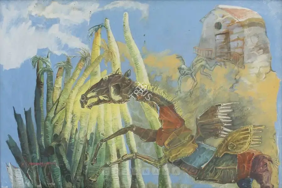 P.S. Chander Shekhar (Artist), Temptation 2, 1985, Painting