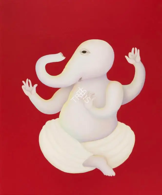 Bawa, Manjit (Artist). Untitled (Ganesh), 1998 | Painting, 2020 · Saffronart