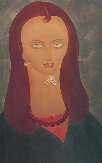 M.A.R. Chughtai (Artist), Portrait of a Lady, Painting