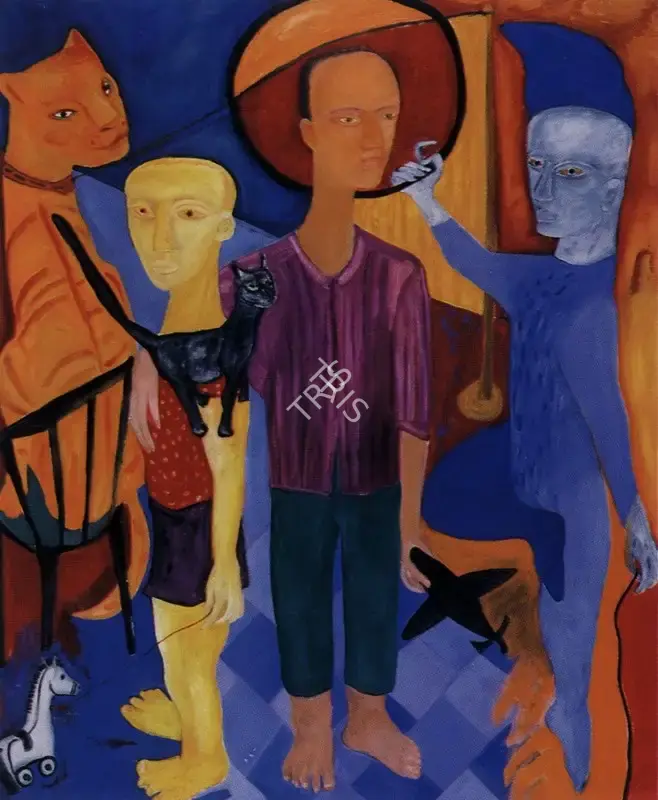 Rekha Rodwittiya (Artist), The Analytical Dialogue, 1988, Painting