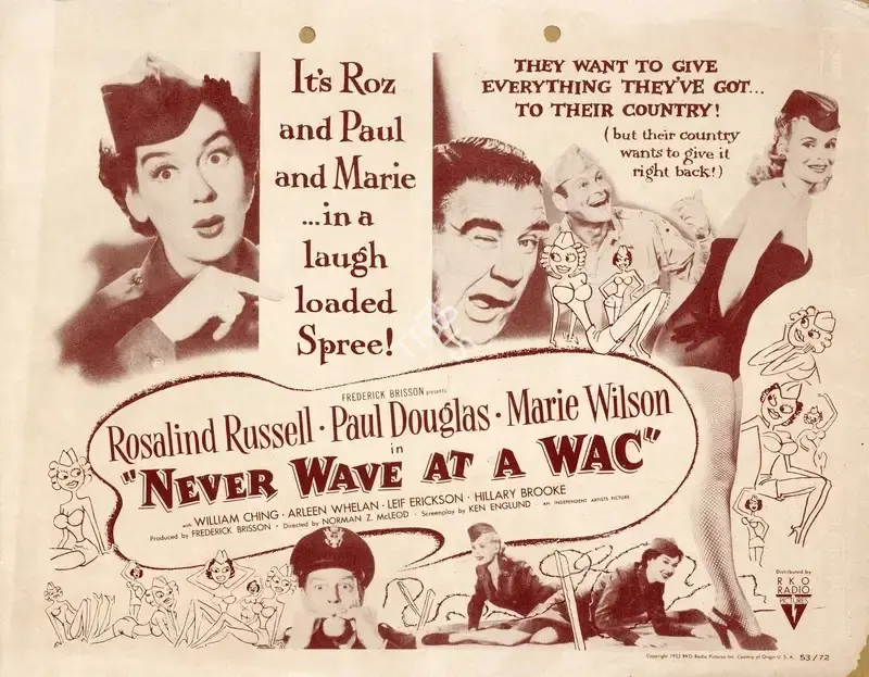 Norman Z. McLeod (Director), Never Wave at a Wac, 1953, Handbill