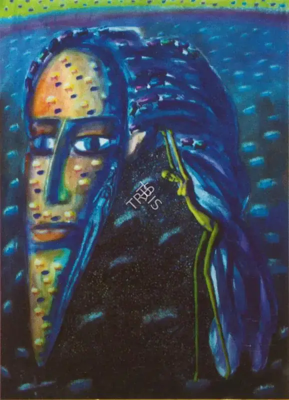 Ved Nayar (Artist), Sparkles of light in the darkness of "Brahmand (Universe)"…, Painting