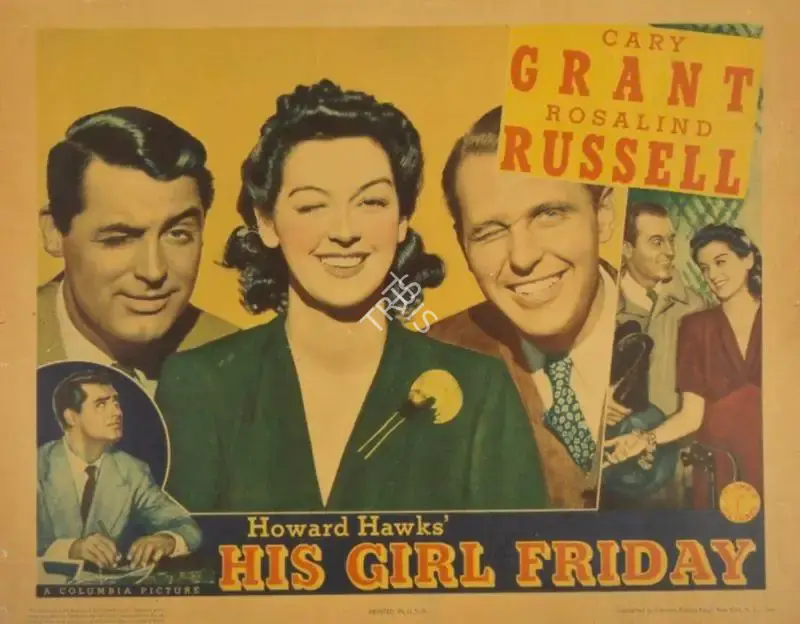Howard Hawks (Director), His Girl Friday, 1940, Lobby Card