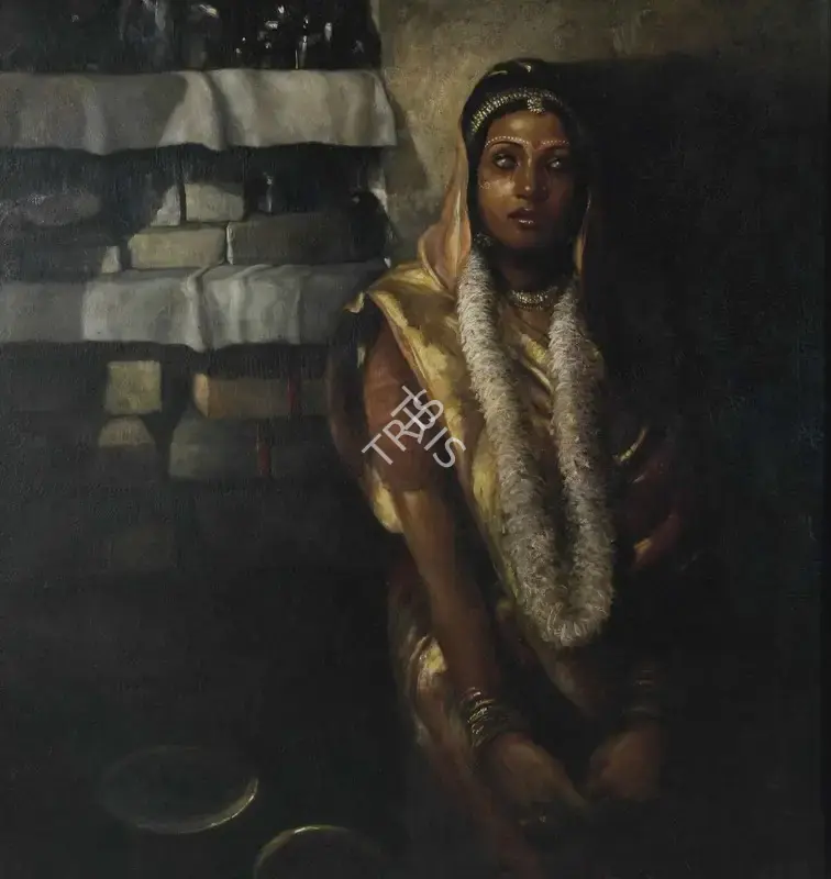 Bikash Bhattacharjee (Artist), An Unknown Bride, 1981, Painting
