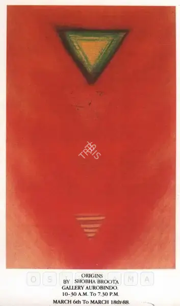 Shobha Broota (Artist), Origins by Shobha Broota, 1988, Solo Exhibition Invitation