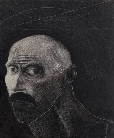 Rameshwar Broota (Artist), Head I, 1990, Painting