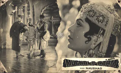 R.D. Mathur (Cinematographer), Mughal E Azam, 1960, Photographic Still Mounted on Lobby Card