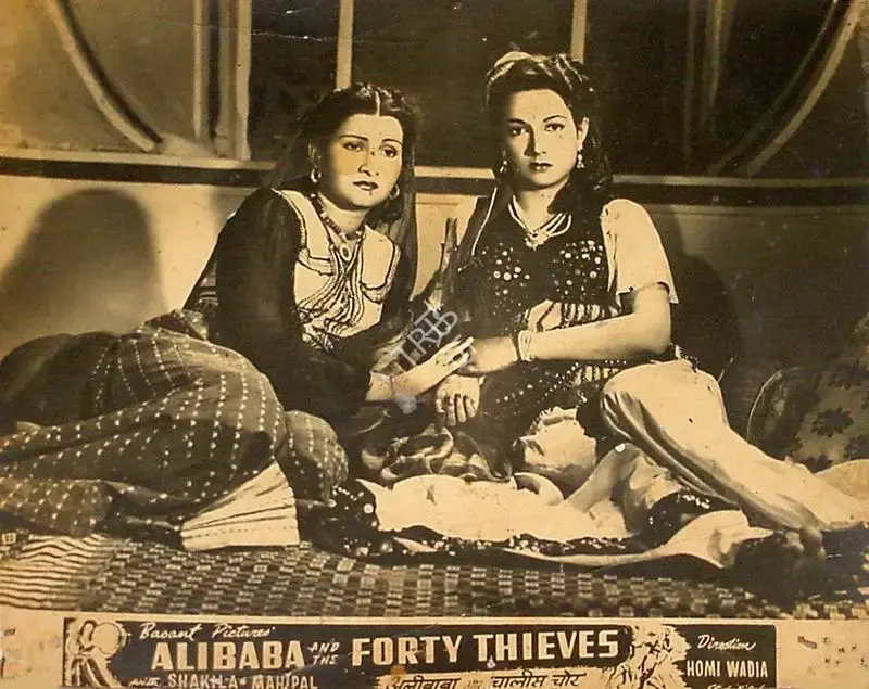 Anant Wadadeker (Cinematographer), Alibaba Aur Chaalees Chor, 1954, Lobby Card