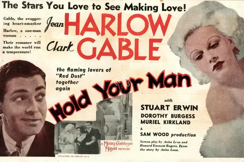 Bernard H. Hyman (Producer), Hold Your Man, 1933, Handbill