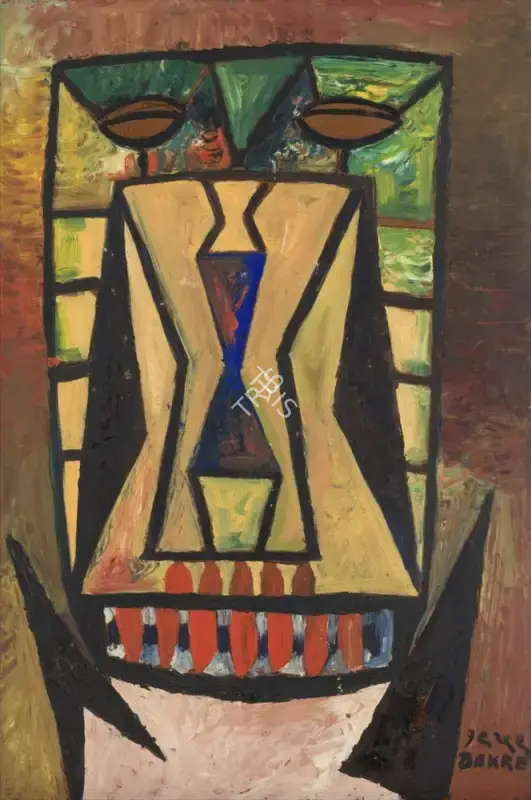 Bakre, S.K. (Artist). Portrait, 1959 | Painting, Sa.Mum/13.12.23, 2023 · Saffronart