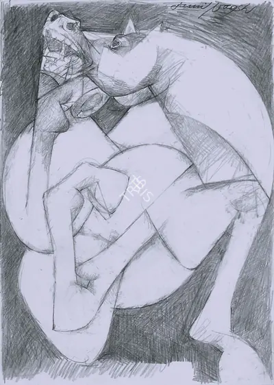 Jamil Naqsh (Artist), Untitled, Drawing