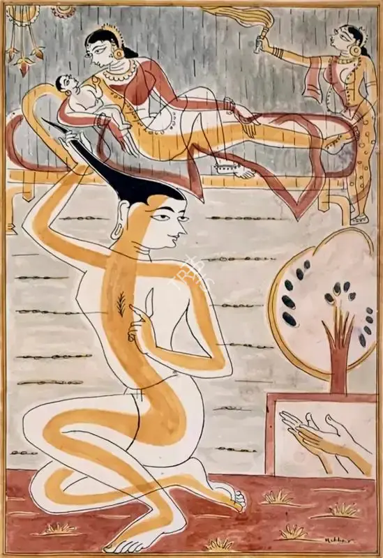 K.K. Hebbar (Artist), Untitled (Life of Buddha), 1955, Painting