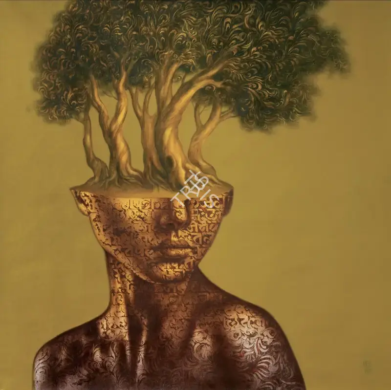 Nilesh Vede (Artist), Disappeared Thoughts, 2017, Painting
