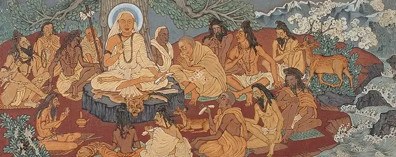 Nandalal Bose (Artist), Sankaracharya and Disciples, 1953, Painting