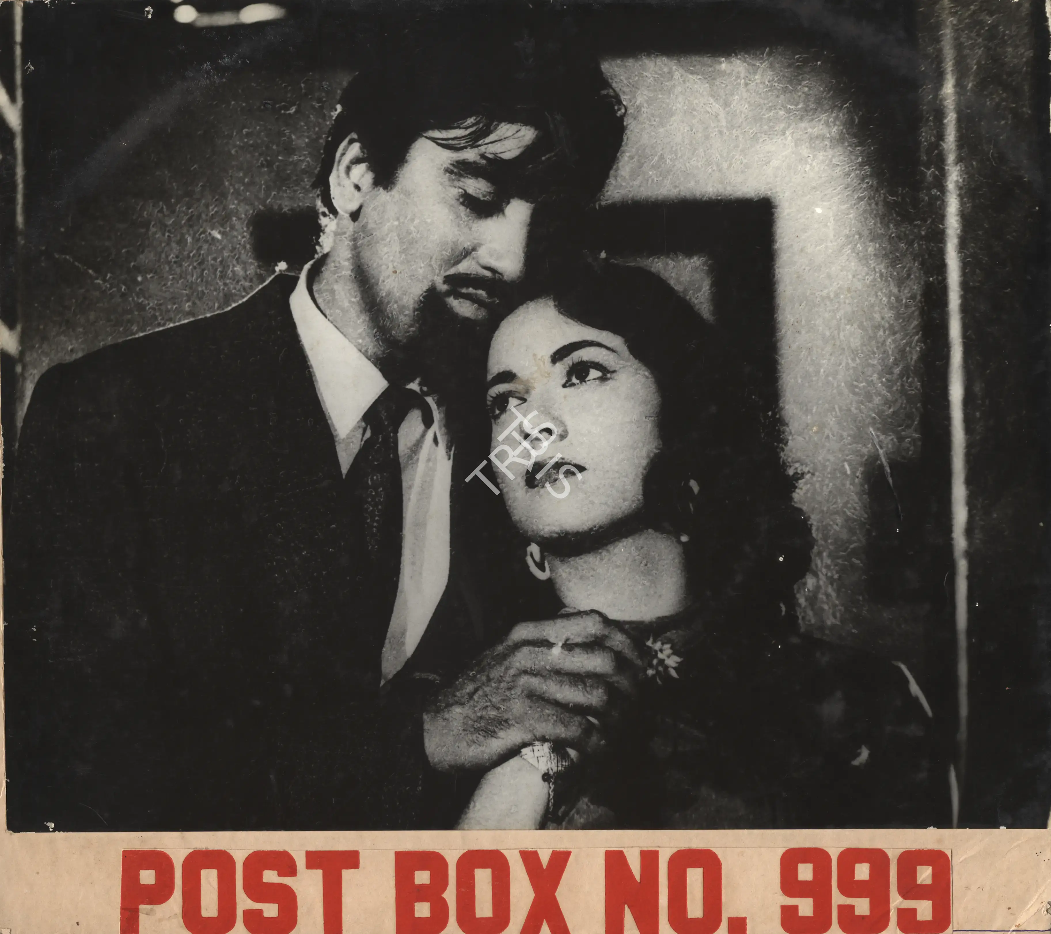 Ravindra Dave (Producer), Post Box 999, 1958, Photographic Still Mounted on Lobby Card