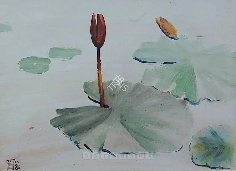 Nandalal Bose (Artist), Lotus Pond, 1959, Painting