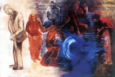 Nalini Malani (Artist), Medea and Jason, 1993, Painting