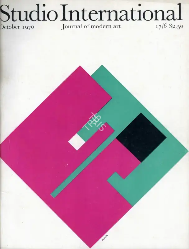 Peter Townsend (Editor), Studio International, 1970, Journal