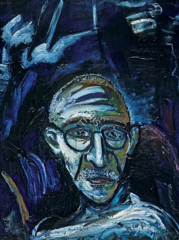 Manu Parekh (Artist), Gandhi, 2004, Painting