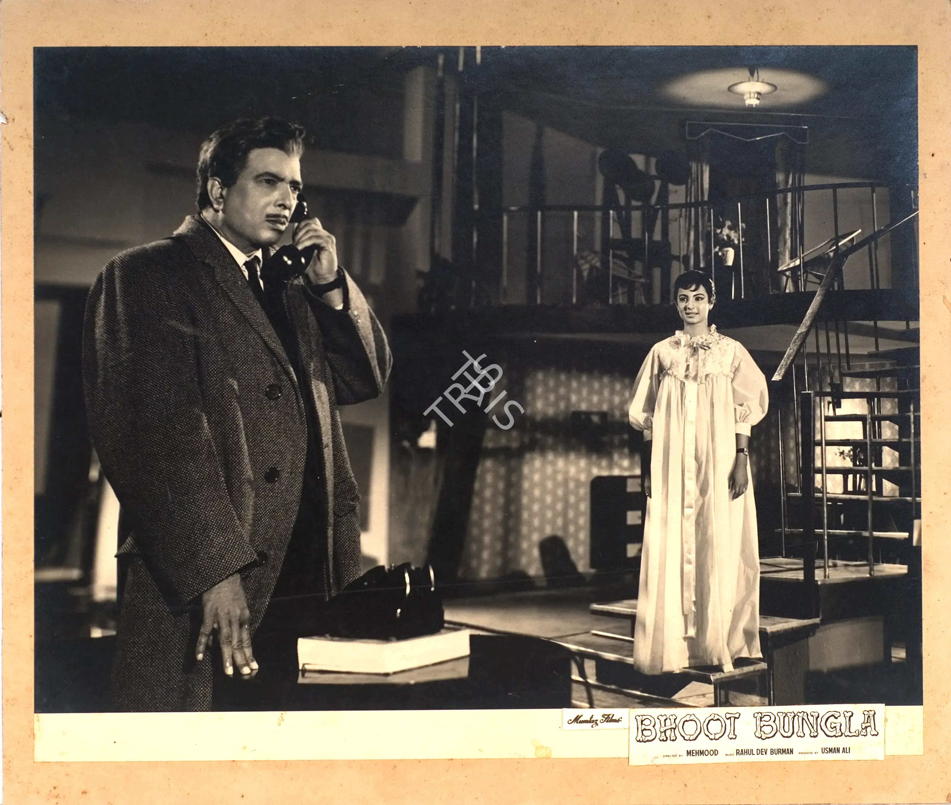Usman Ali (Producer), Bhoot Bungla, 1965, Photographic Still Mounted on Lobby Card