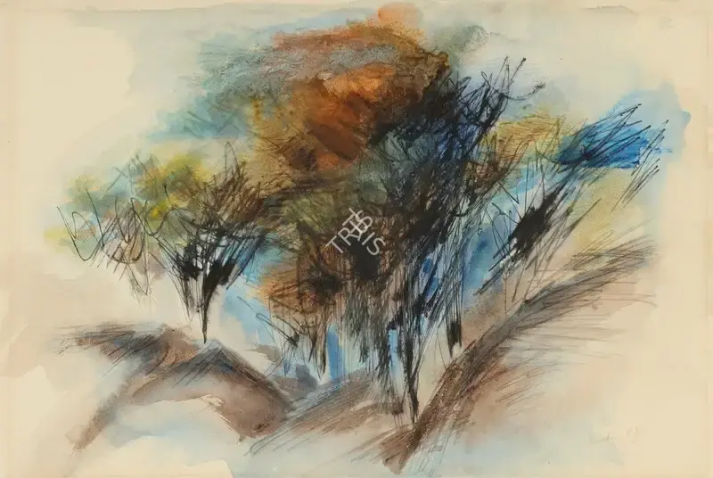Krishna Reddy (Artist), Trees, 1964, Painting