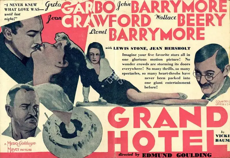 Edmund Goulding (Director), Grand Hotel, 1932, Handbill