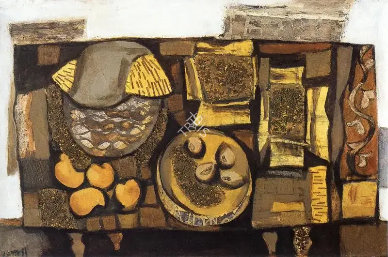 Subramanyan, K.G. (Artist). Still Life with Mangoes. Oil on Canvas, 1959 | K.G. Subramanyan, 2003 | Painting | FineArts | 00566139