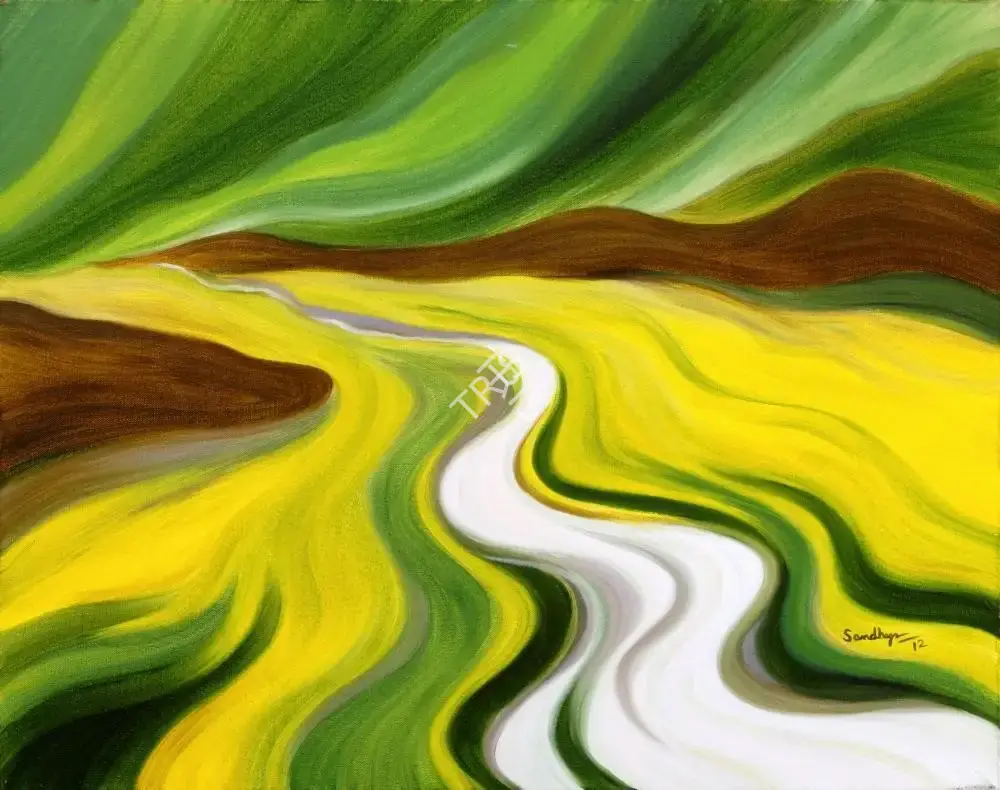 Sandhya Singh (Artist), Babbling Brooks 2, 2012, Painting