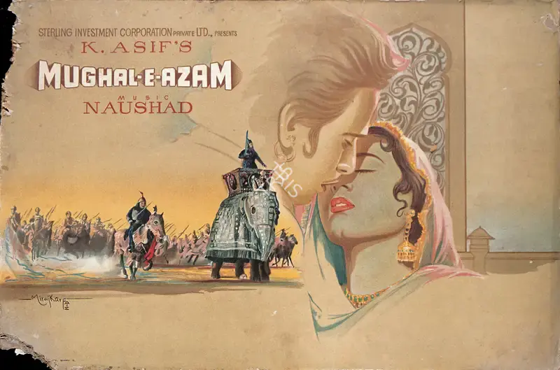 Mirajkar Faiz (Artist), Mughal-e-Azam, 1960, Original Artwork