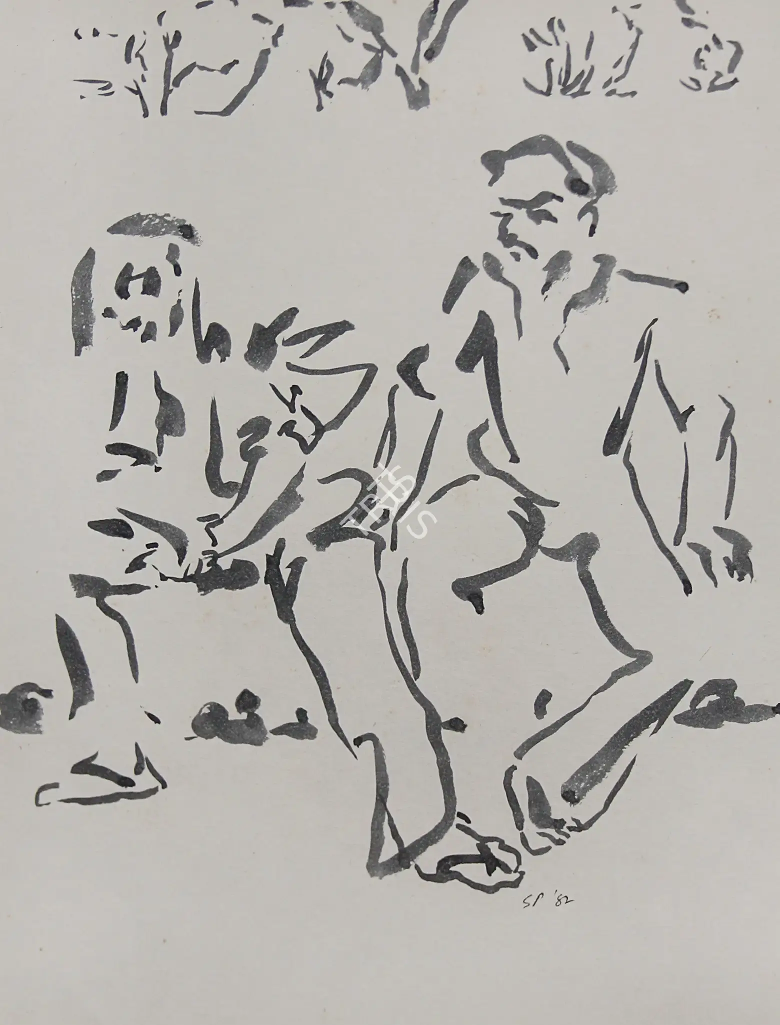 Sudhir Patwardhan (Artist), Untitled, 1982, Drawing