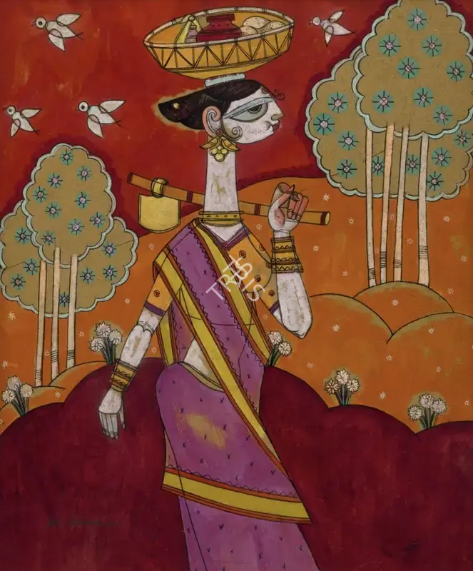 A.A. Almelkar (Artist), Untitled, 1978, Painting