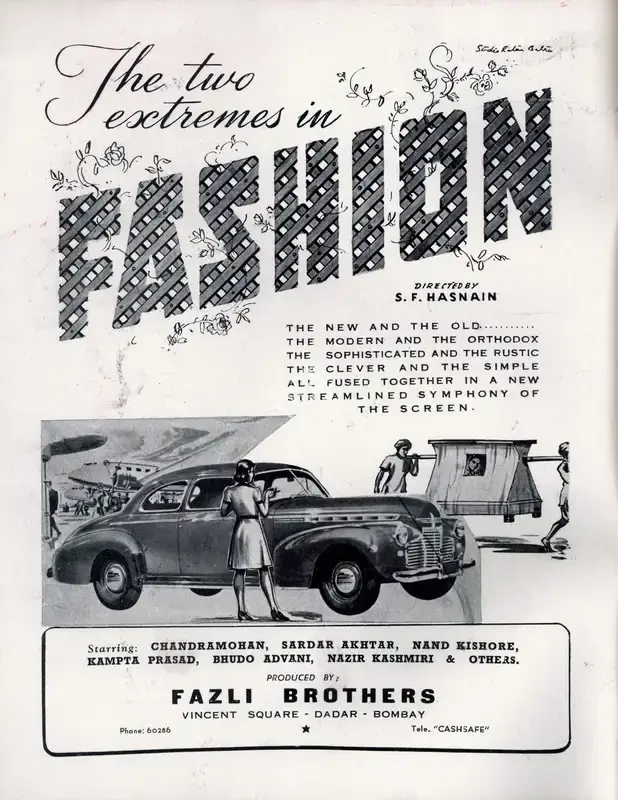S.F. Hasnain (Director), Fashion, 1943, Advertisement