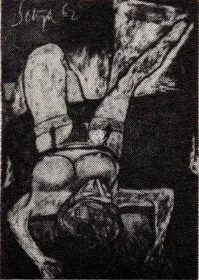 F.N. Souza (Artist), Nude, 1962, Drawing